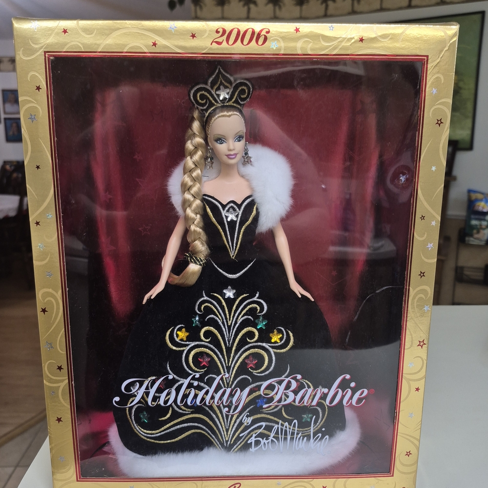 2006 Holiday Barbie Doll in Black Dress